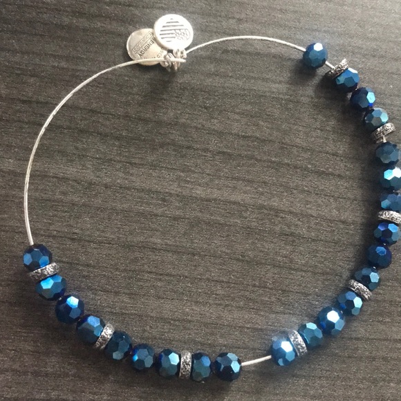 Blue beaded alex and ani bracelet / bangle - Picture 3 of 5